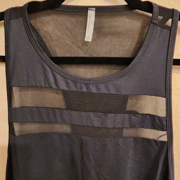 *NWT Threads 4 Thought Black Mesh Roma Muscle Tank Top* - Picture 2 of 8